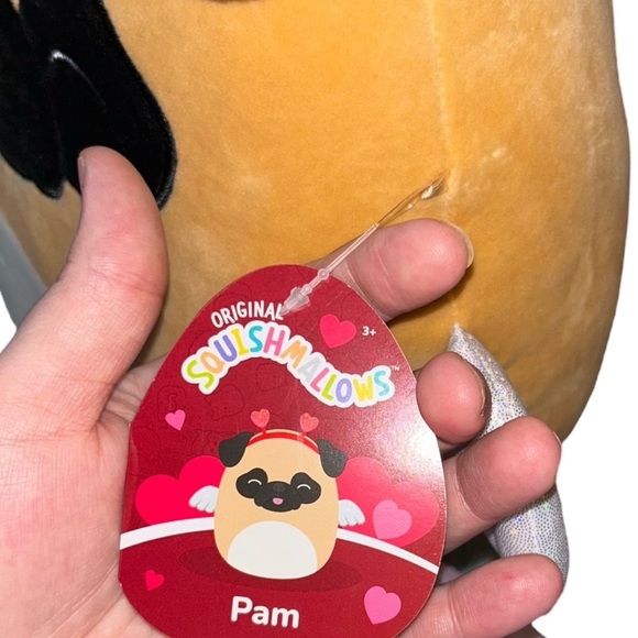 Pam the Pug 12-inch Valentines Day 2023 Wings and Heart Headband Squishmallows - Picture 5 of 8